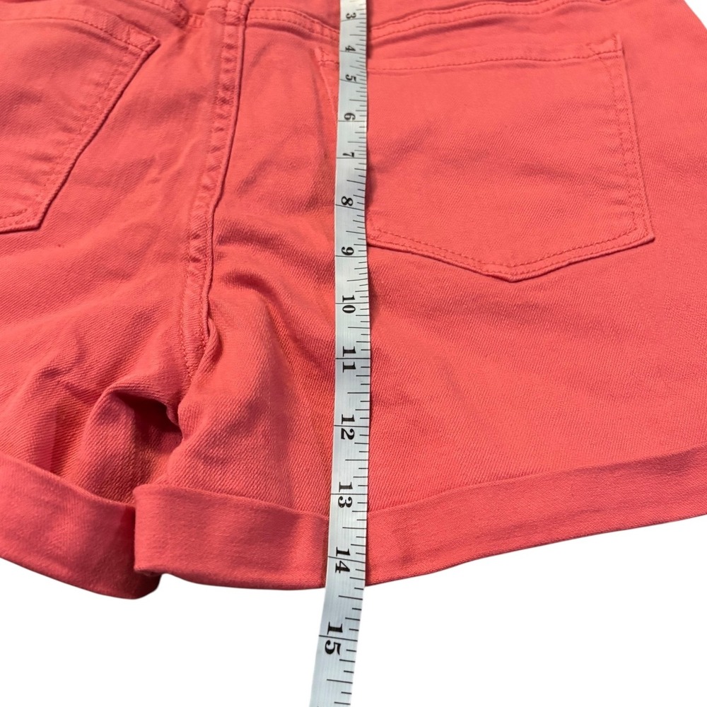 Flag &‎ Anthem Denim Shorts Cuffed Coral Pink Casual Everyday Size 6/28NWT - Picture 4 of 9